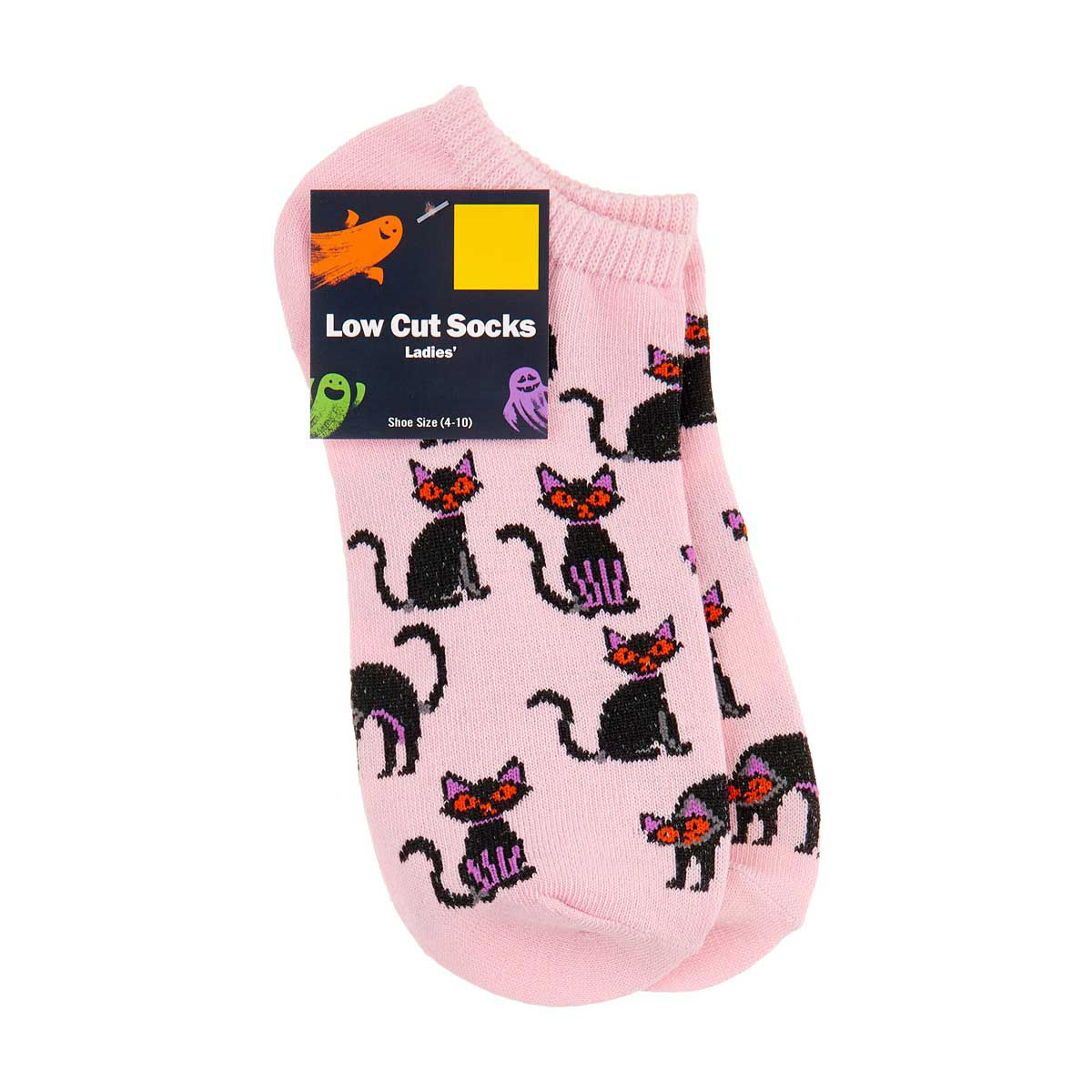 Halloween-Ladies'-Cat-Low-Cut-Socks
