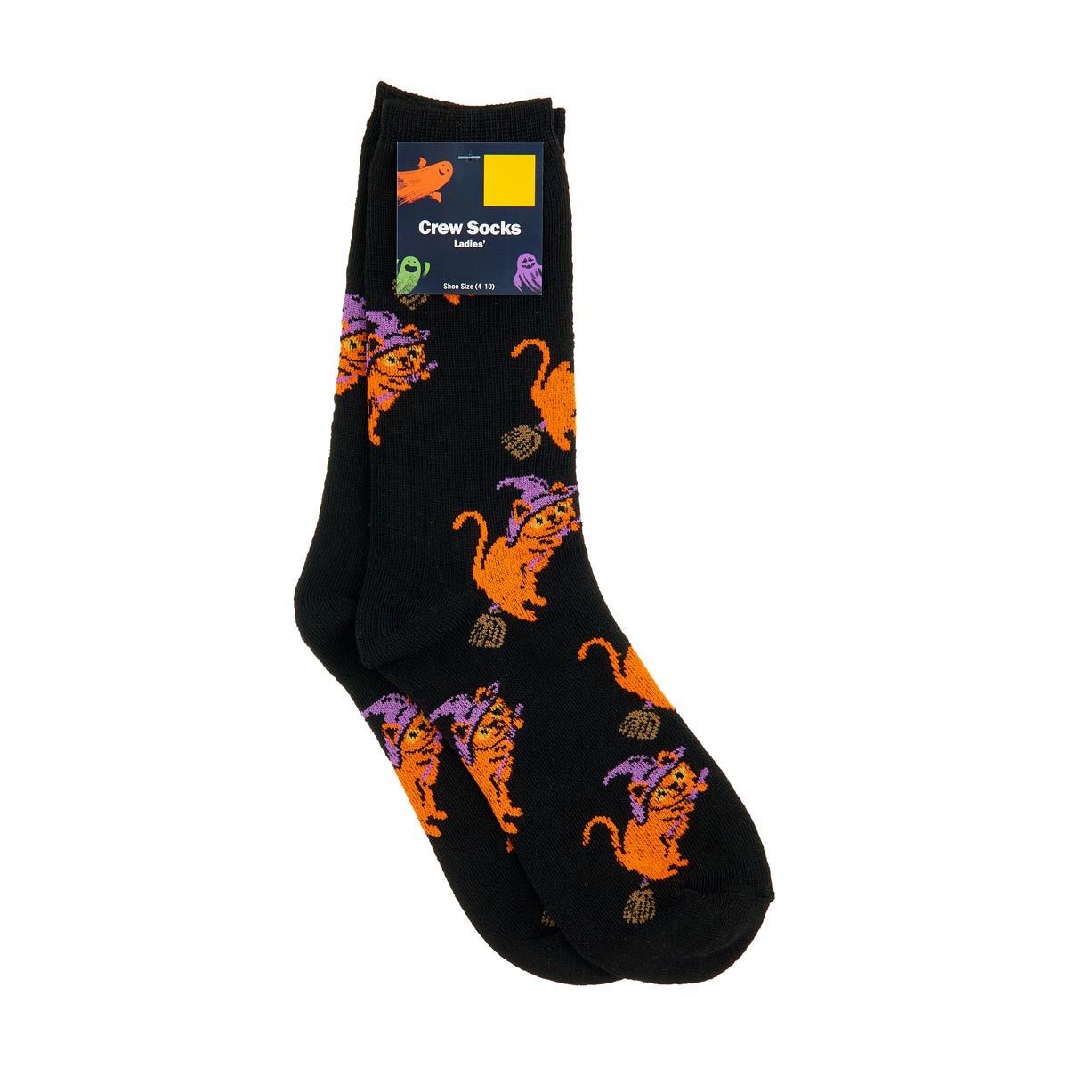 Halloween-Ladies'-Cat-Crew-Socks