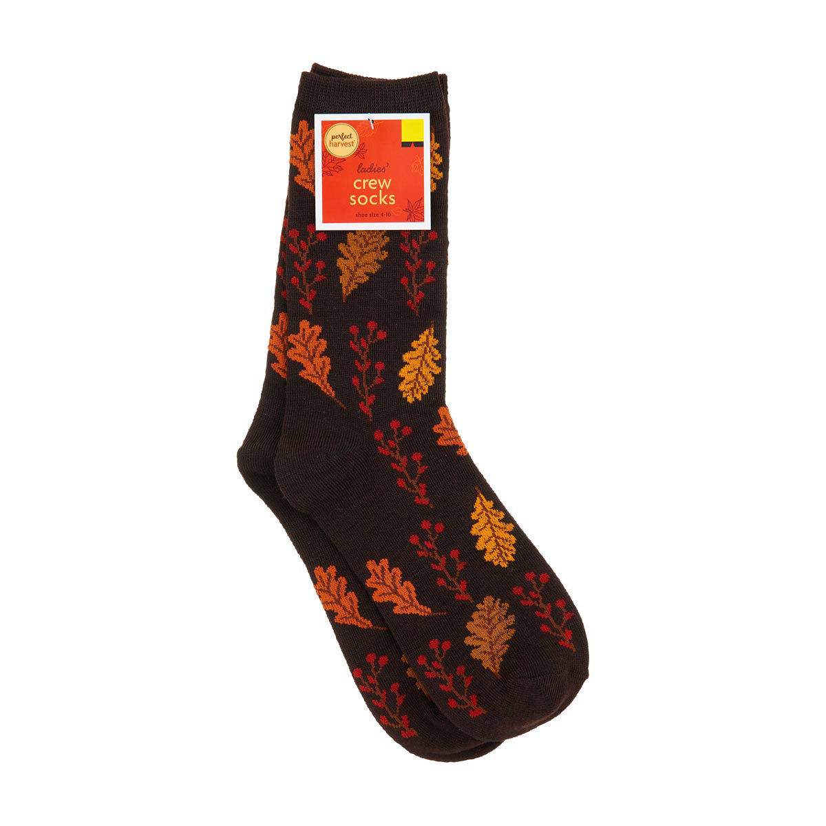 Perfect-Harvest-Maple-Leaves-Pattern-Ladies'-Crew-Socks