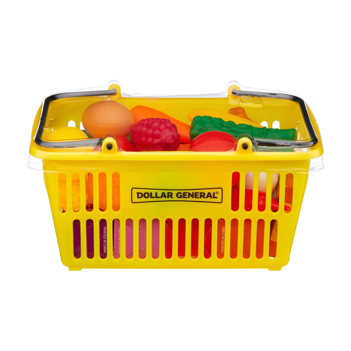 Dollar General Play Food Shopping Basket Set, 22 pc