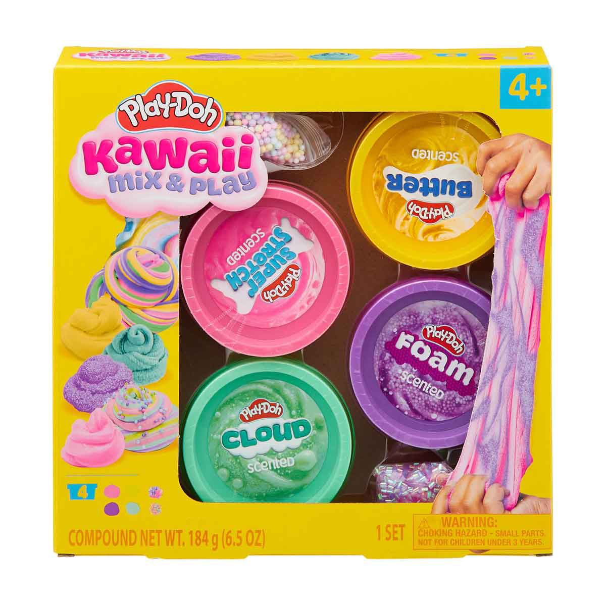 Play-Doh Kawaii Mix & Play Scented Compound Set, 4 ct, 6.5 oz