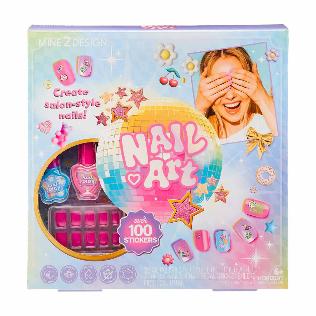 Mine 2 Design Rainbow Nail Art Set