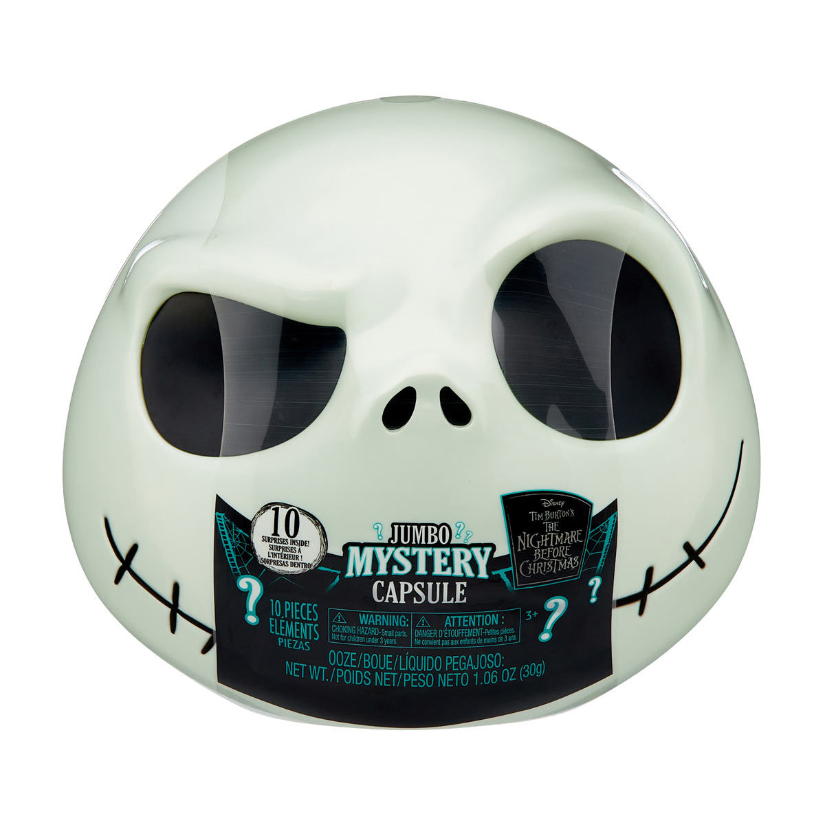 Disney Tim Burton's The Nightmare Before Christmas Jumbo Mystery Capsule with Ooze, 10 pc