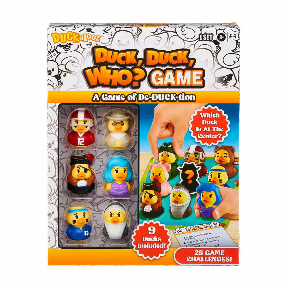 Duckalooz Duck, Duck, Who? Game, 9 Rubber Ducks