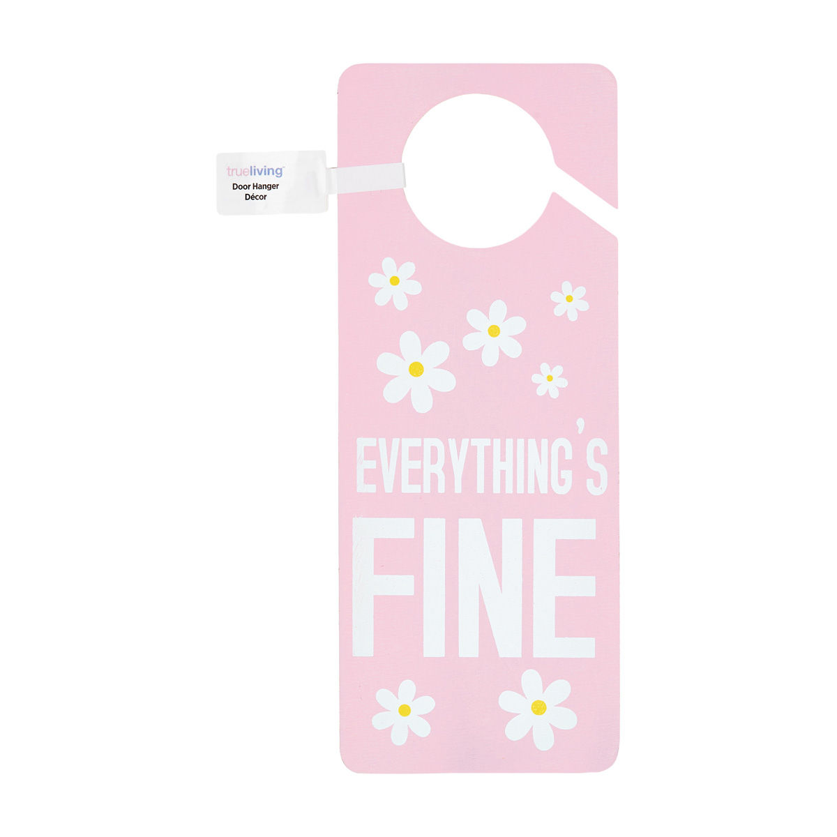 True Living Summer Pink MDF Door Hanger Decor