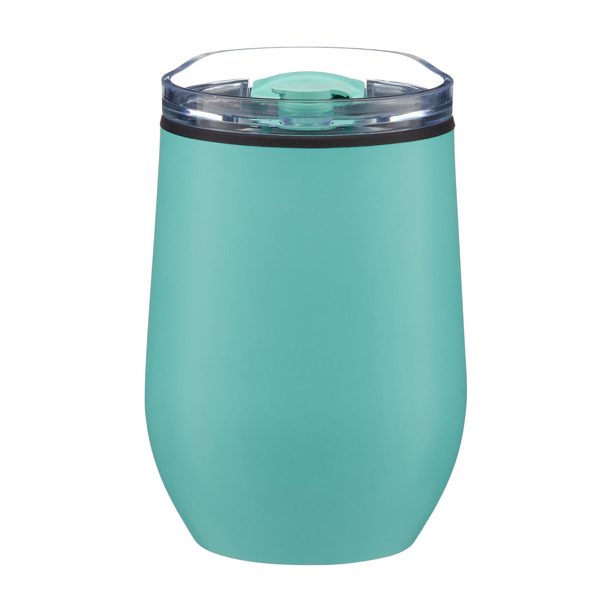 Teal Green Stainless Steel Stemless Wine Tumbler with Lid