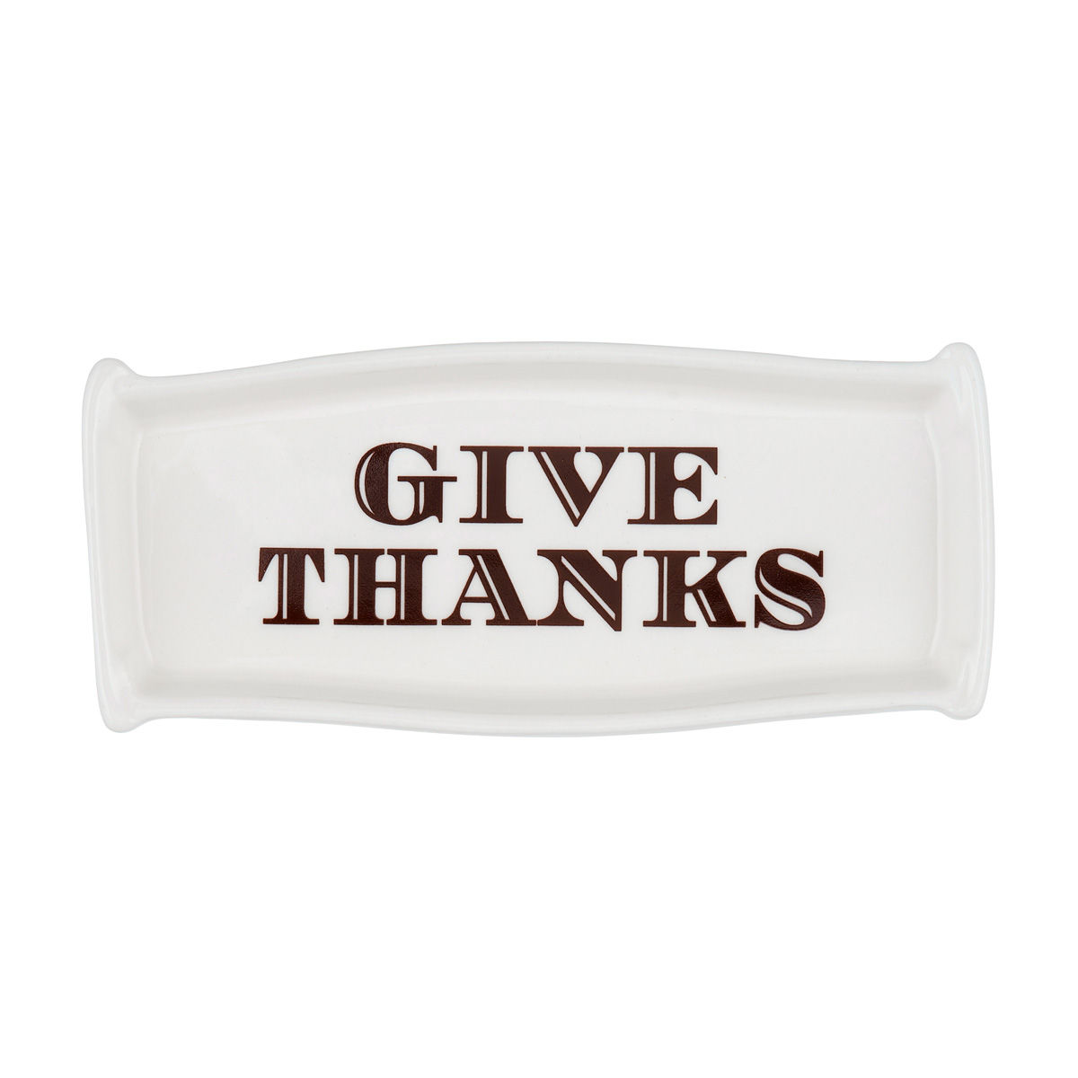 Holly Williams Fall 'Give Thanks' White Decorative Trinket Tray