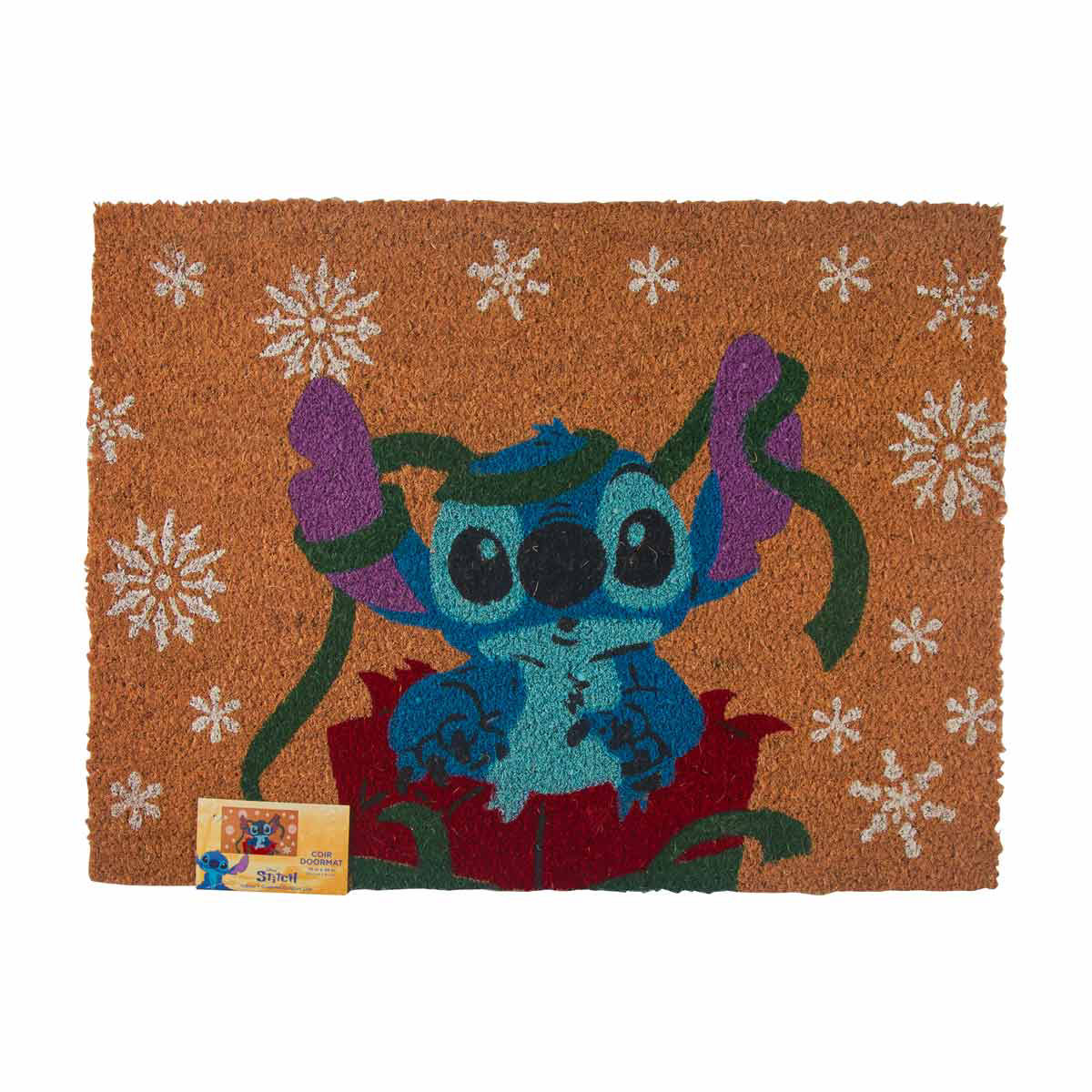 Christmas Disney Lilo & Stitch Holiday Coir Doormat, 18x24 in