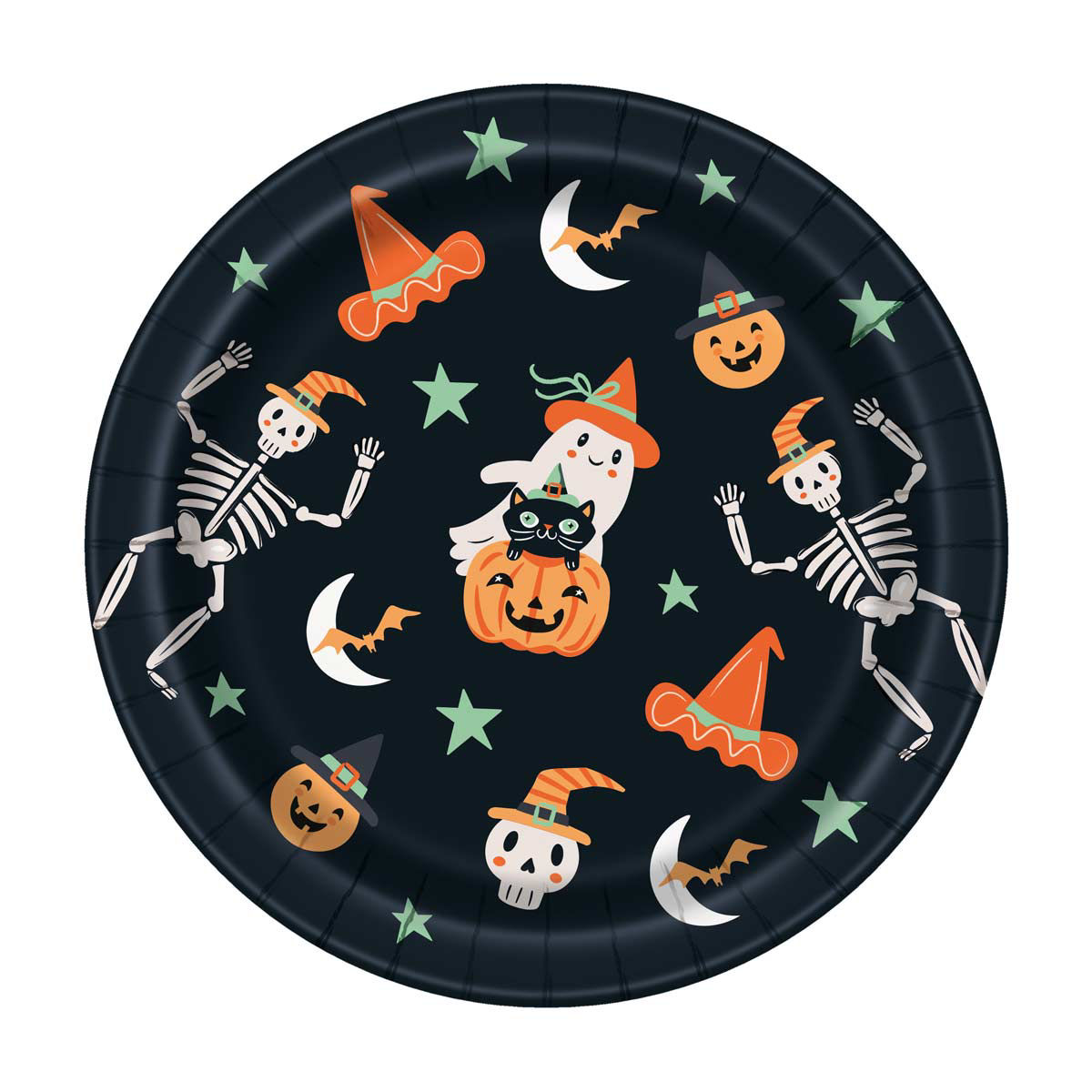 Boo Crew Black 9" Plates, 8 ct