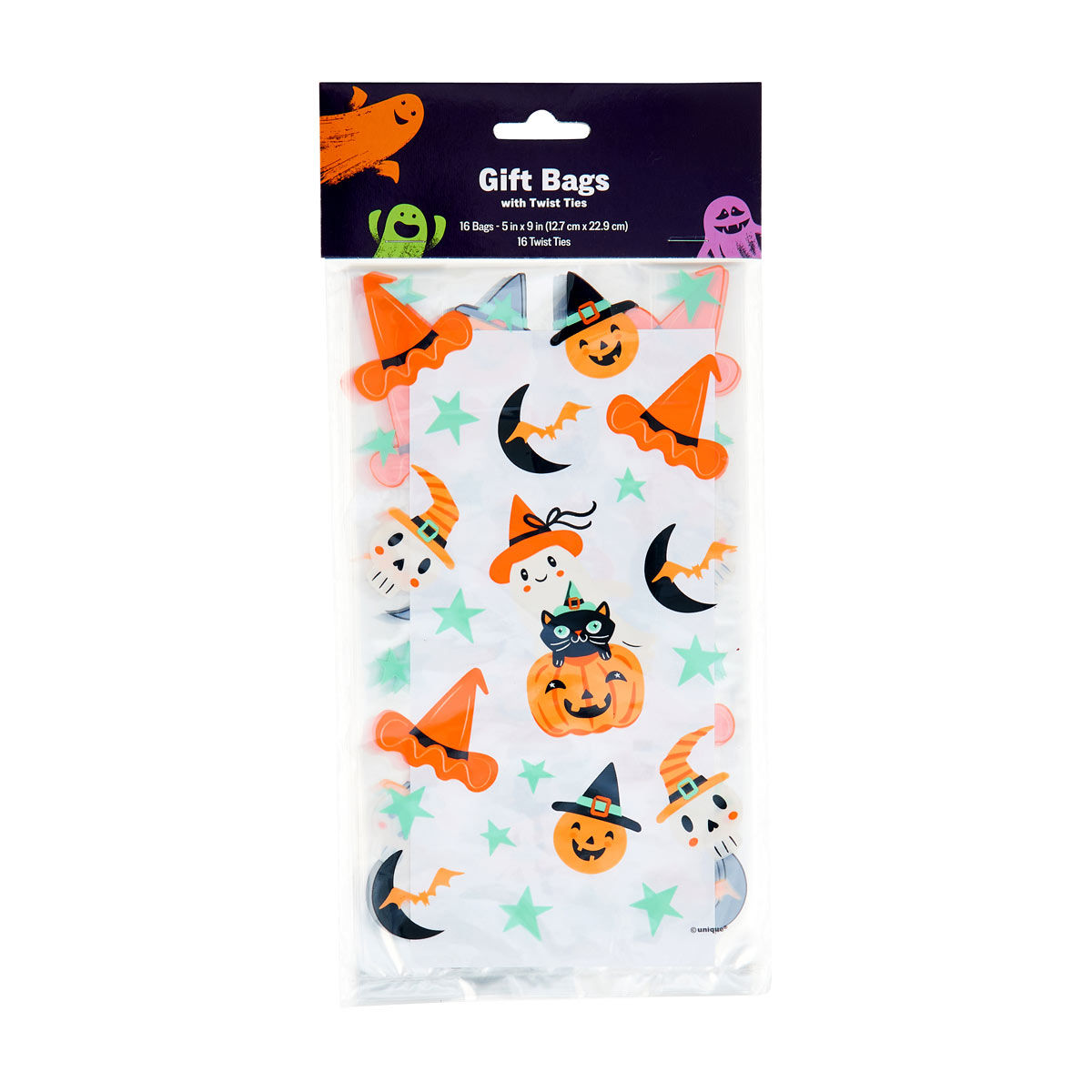 Boo Crew Cello Bag 5" x 9", 12ct