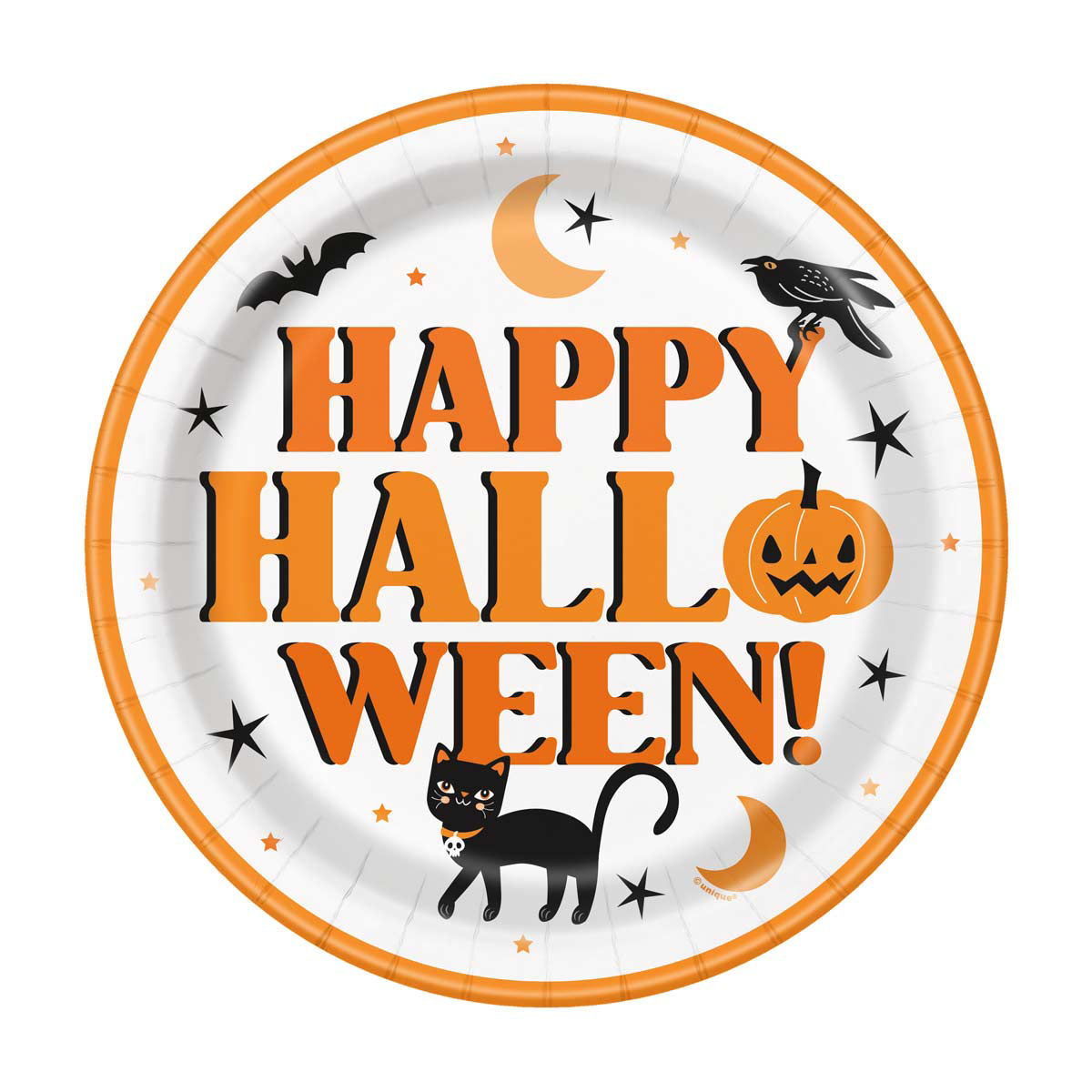 Boo Crew "Happy Halloween" 9" Plates, 8 ct