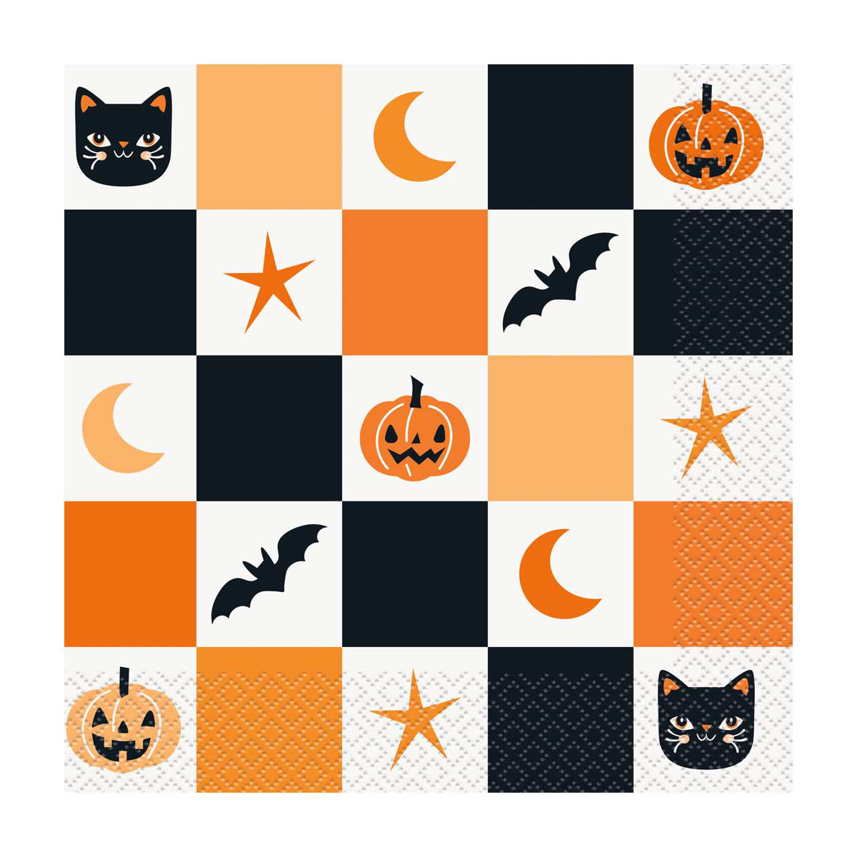 Boo Crew Checkerboard Lunch Napkins, 16 ct