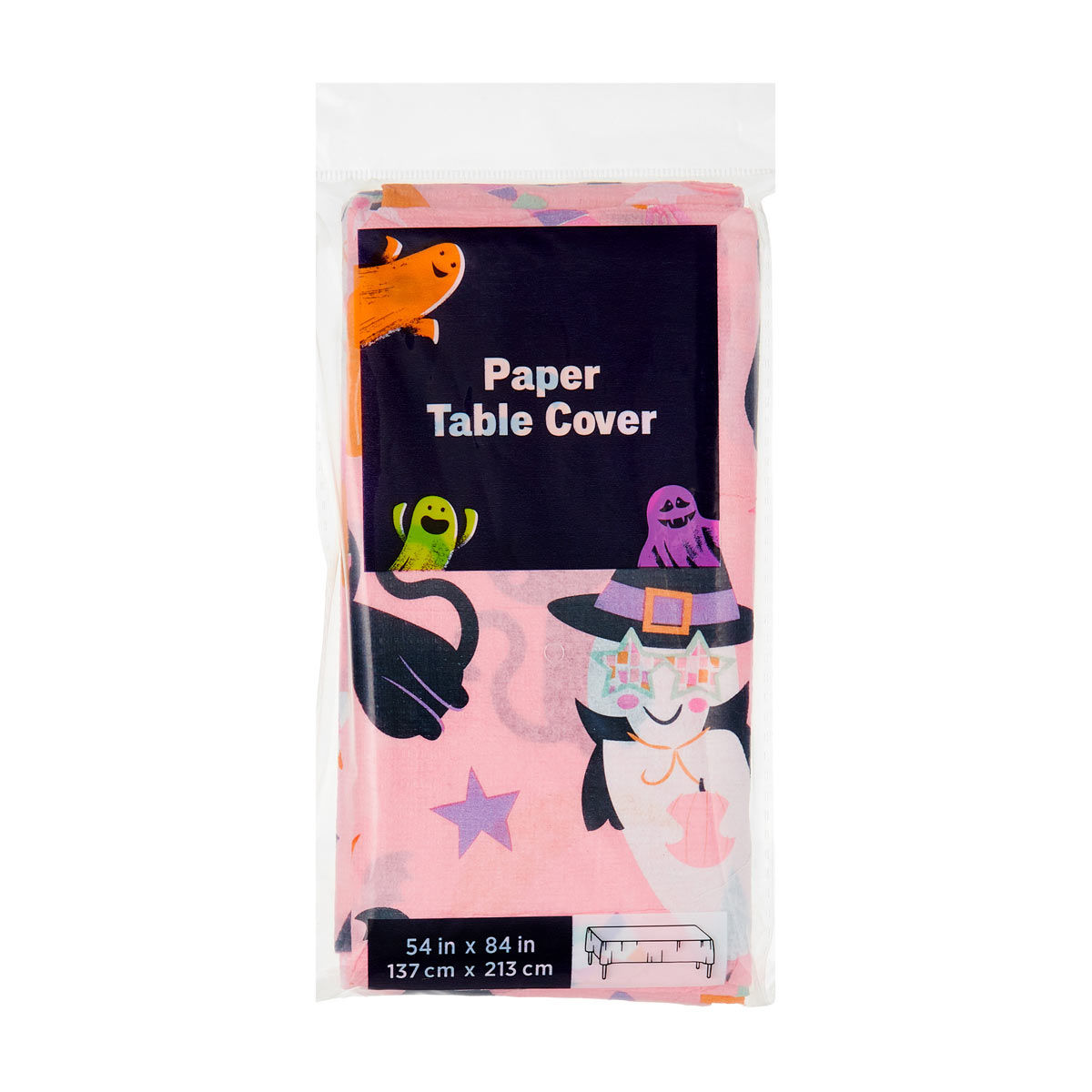 Pink Halloween Paper Table Cover