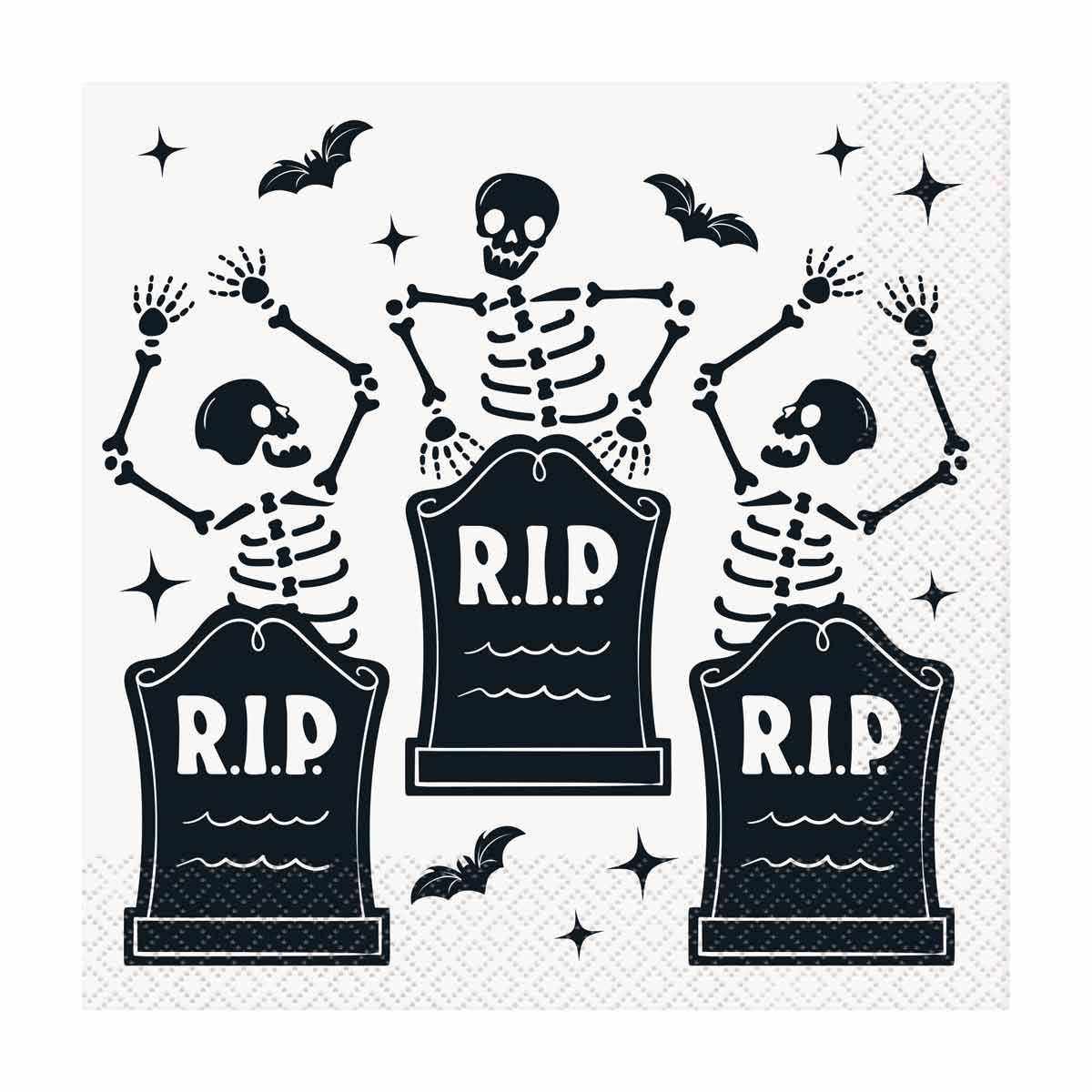 Dancing Skeletons Lunch Napkins, 16 ct