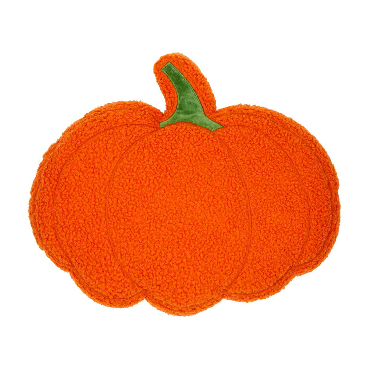 Harvest Orange Pumpkin-Shaped Plush Toss Pillow