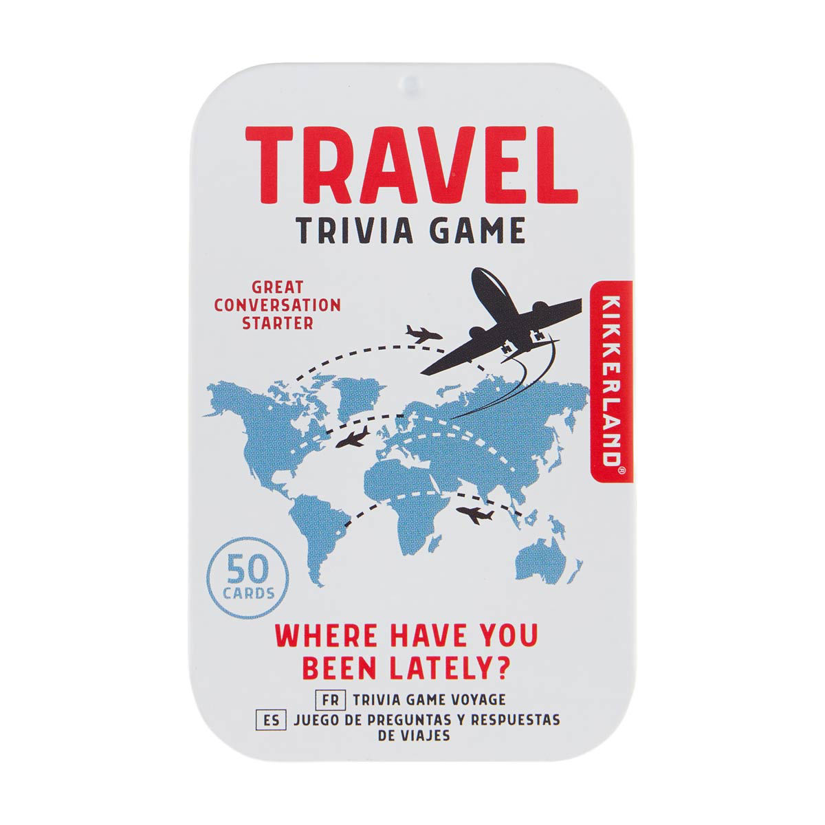 Kikkerland Travel Trivia Card Game, 50 Cards