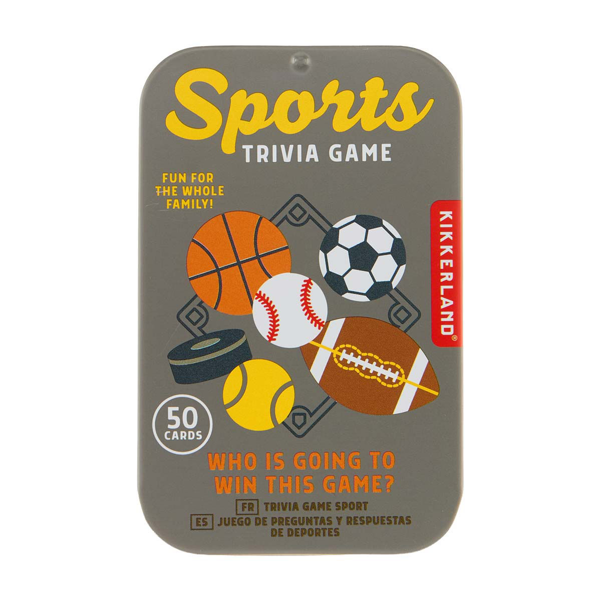 Kikkerland Sports Trivia Card Game, 50 Cards