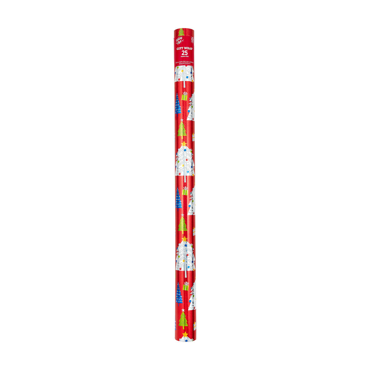 Holiday-Style-Christmas-Multi-Color-Holographic-Tree-Gift-Wrap,-25-sq-ft