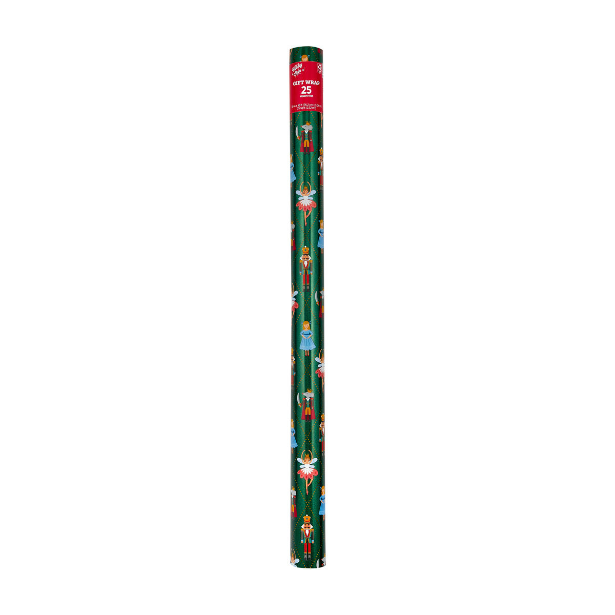 Holiday-Style-Christmas-Multi-Color-Holographic-Nutcracker-Gift-Wrap,-25-sq-ft