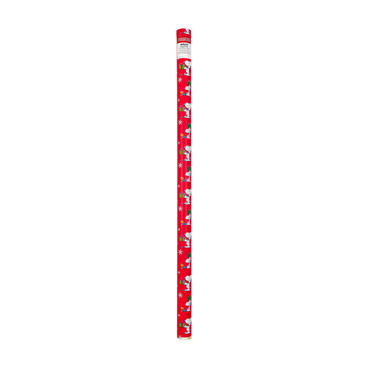 PEANUTS Christmas Snoopy & Woodstock Gift Wrap, 50 sq ft