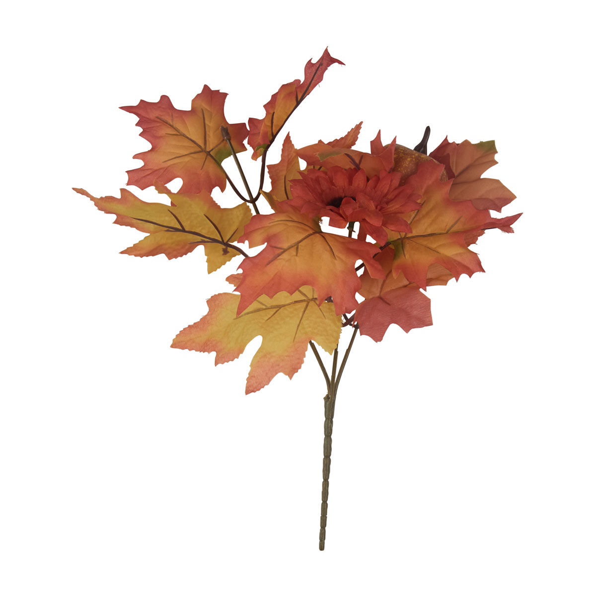 Harvest Halloween Artificial Yellow Maple Leaf Stem Décor