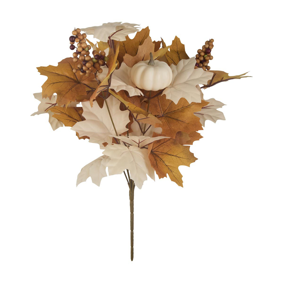 Harvest Halloween Artificial Yellow Leaf Stem Décor