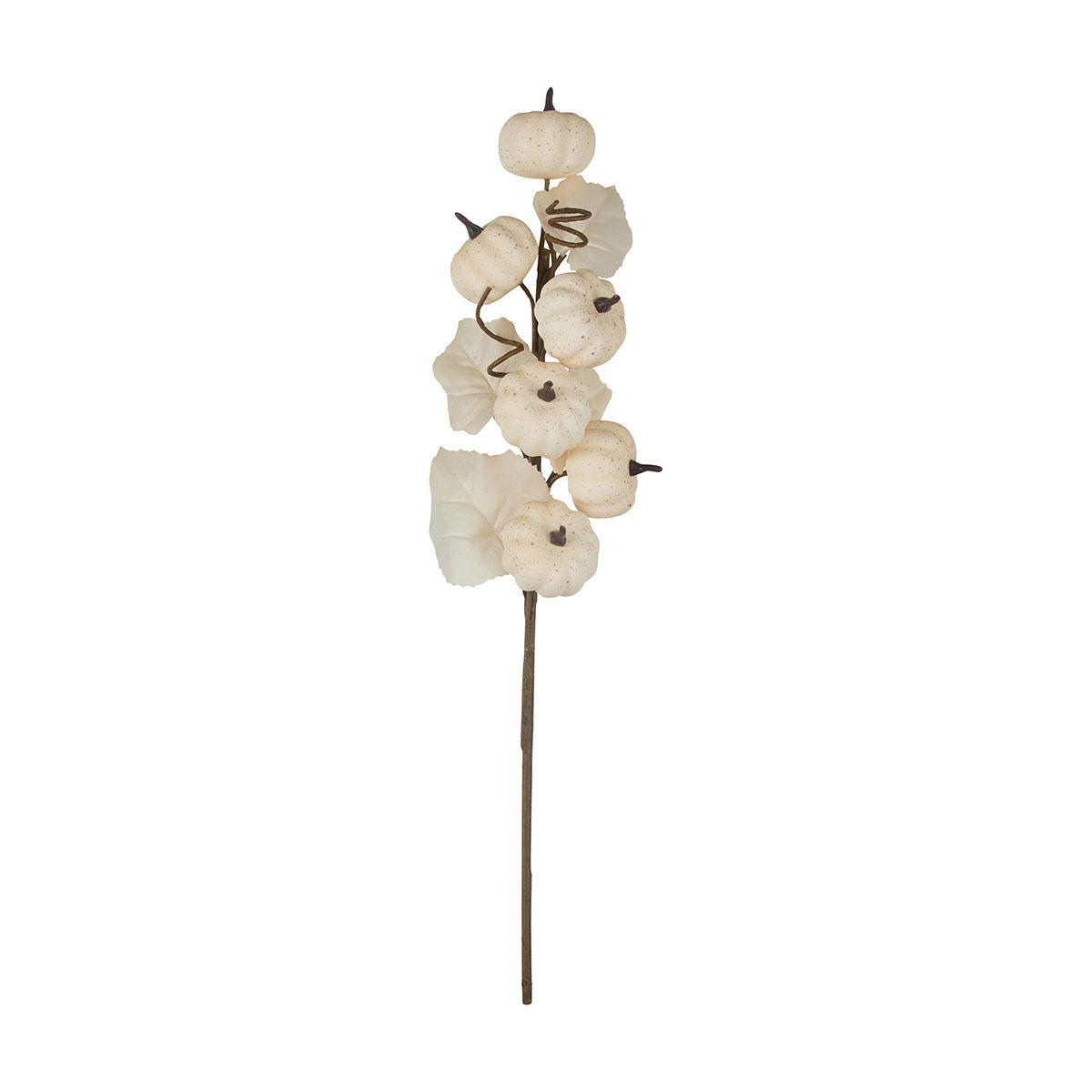Harvest Halloween Cream Pumpkin Artificial Floral Stem Décor
