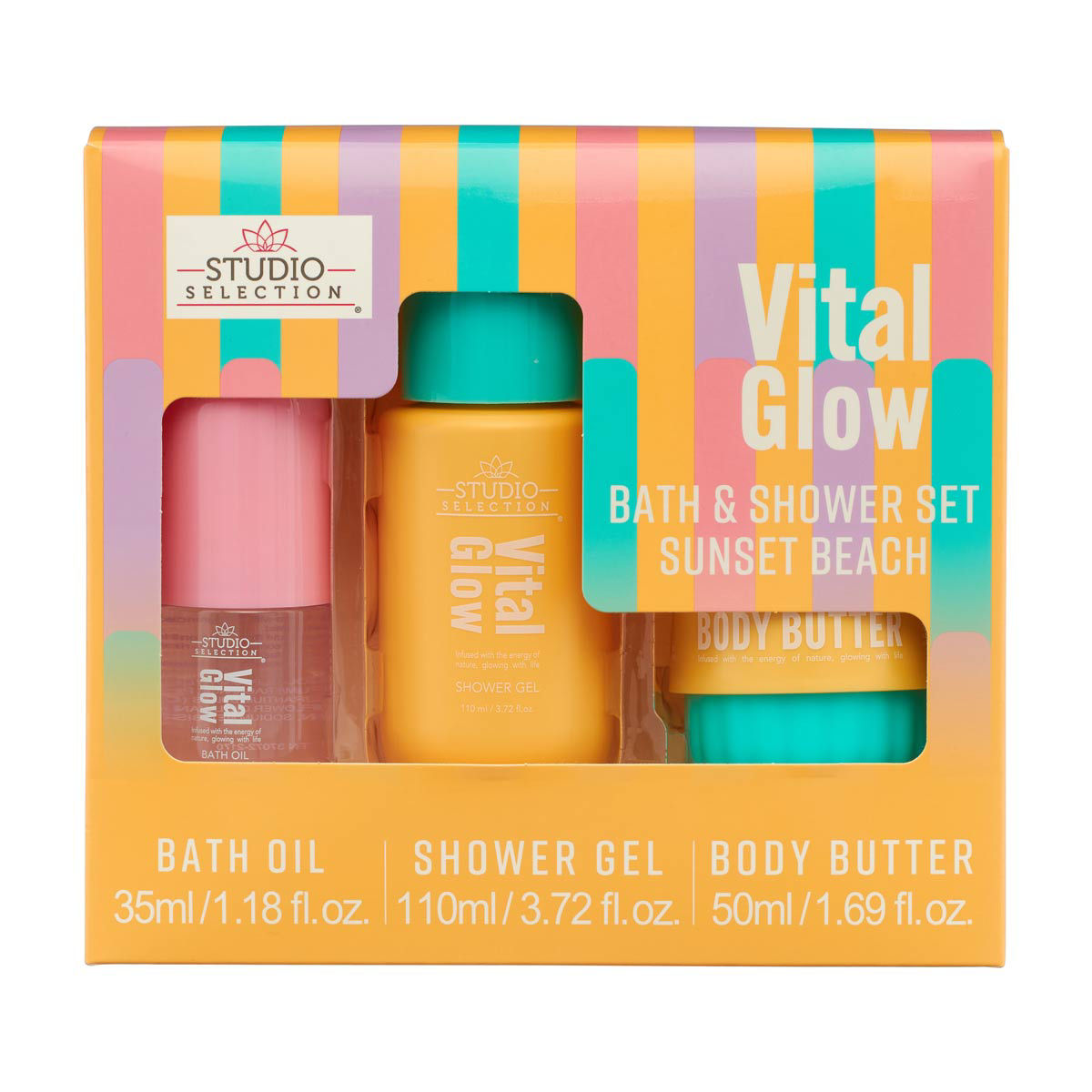 Studio Selection Vital Glow Sunset Beach Bath & Shower Set