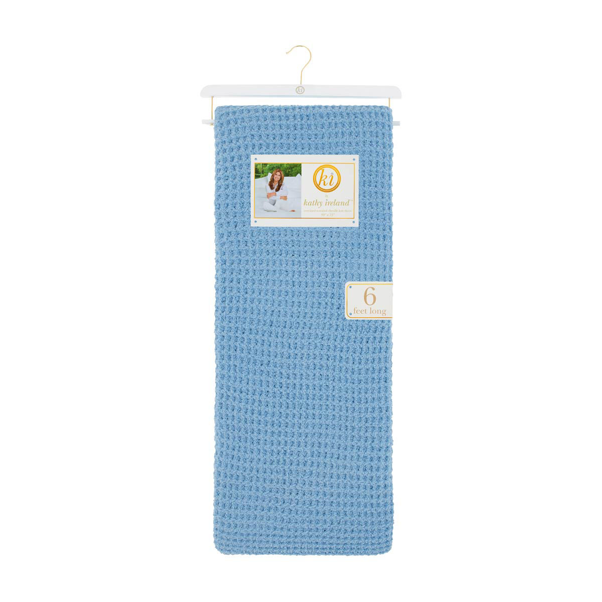 Kathy Ireland Summer Blue Throw, 6 ft