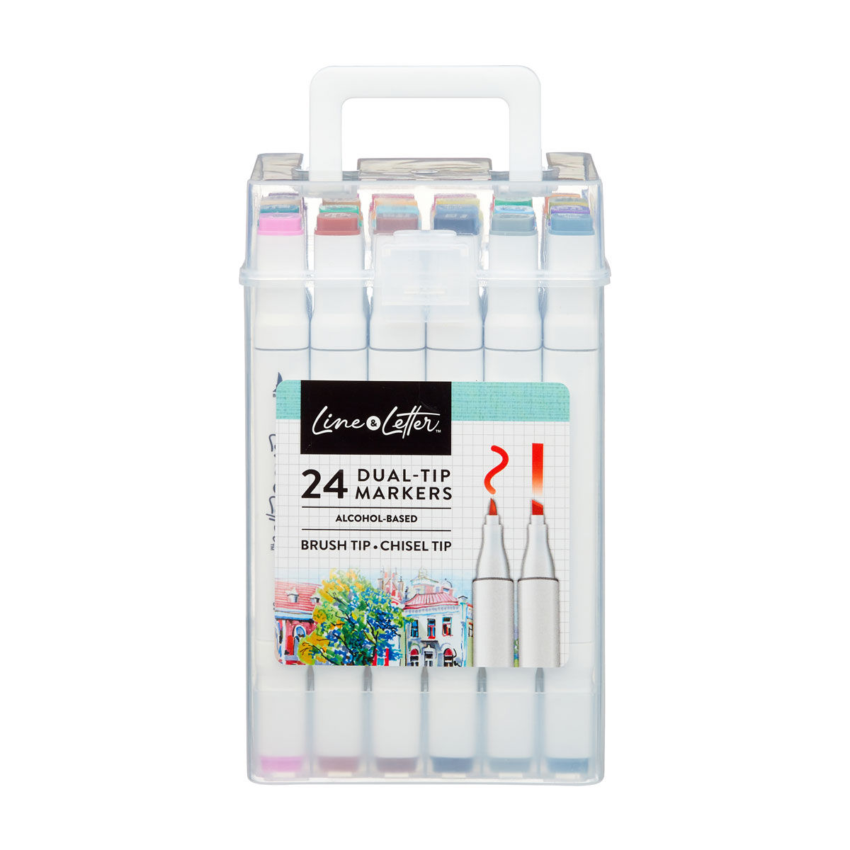 Line & Letter Alcohol Based Dual Tip Markers, 24 ct