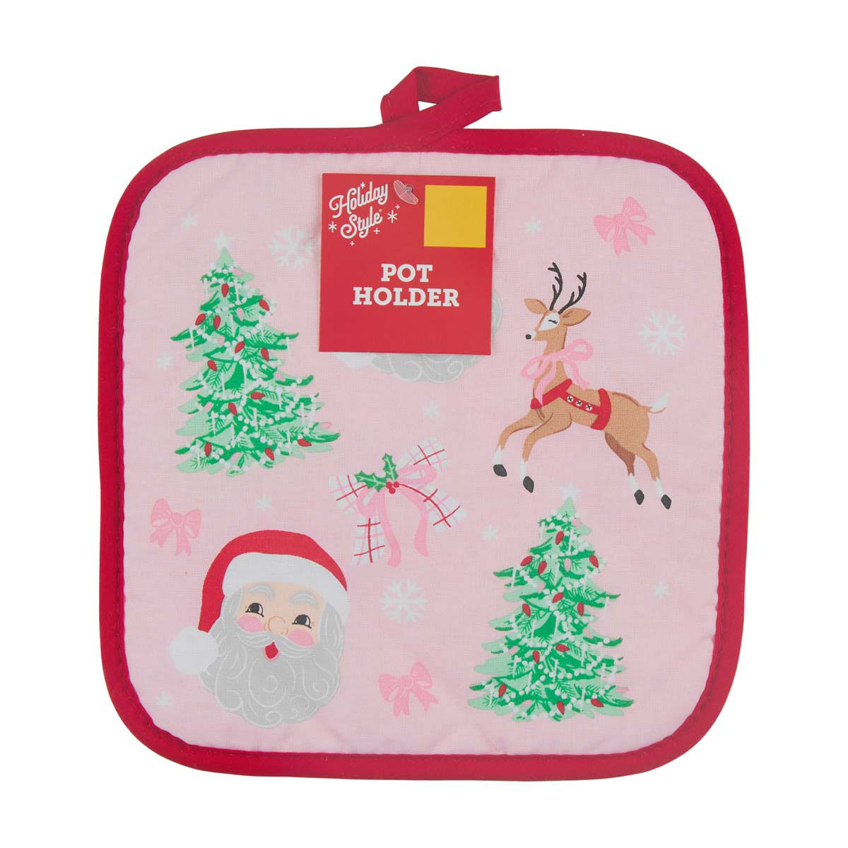 Holiday Style Christmas Deer Print Pot Holder