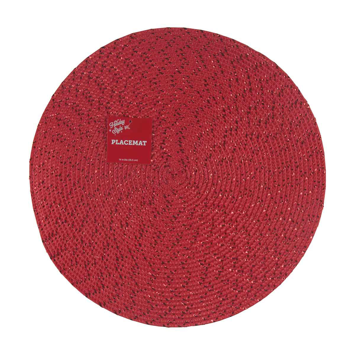 Holiday-Style-Christmas-Round-Metallic-Red-Placemat,-14-in
