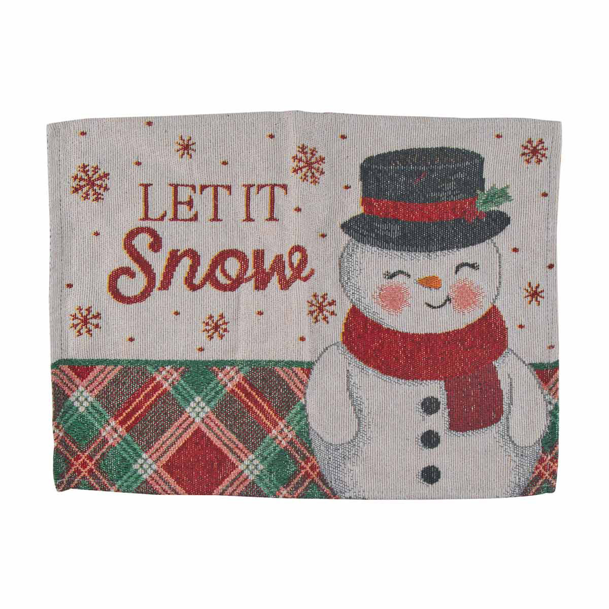 Christmas Snowman Tapestry Placemat