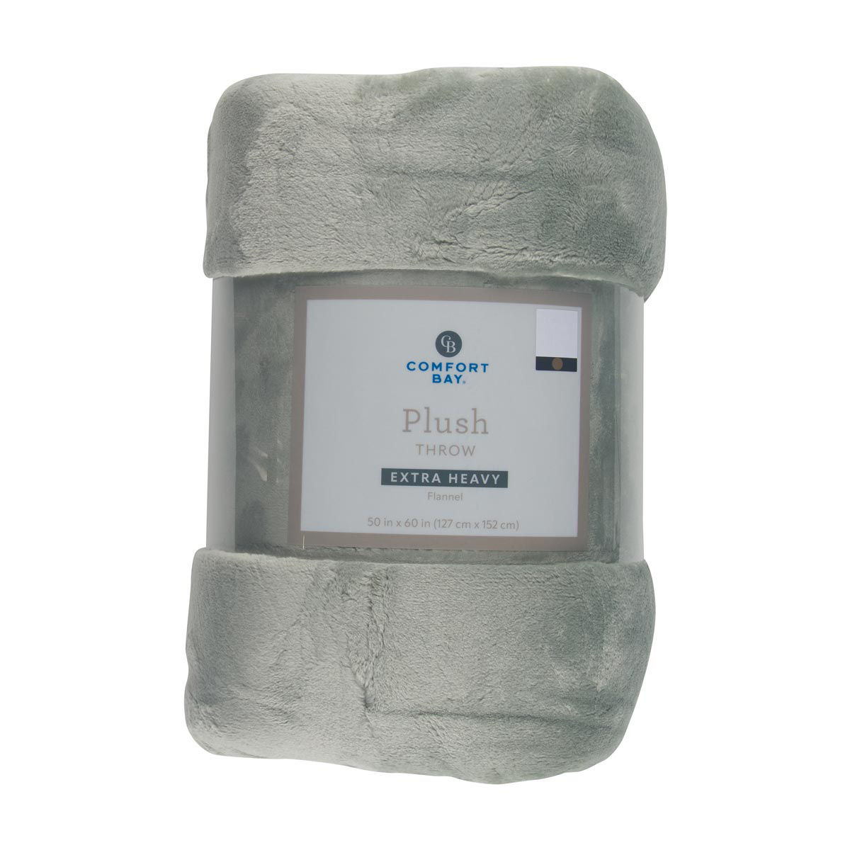 Comfort Bay Fall Green Extra Heavy Flannel Plush Throw, 50x60 in