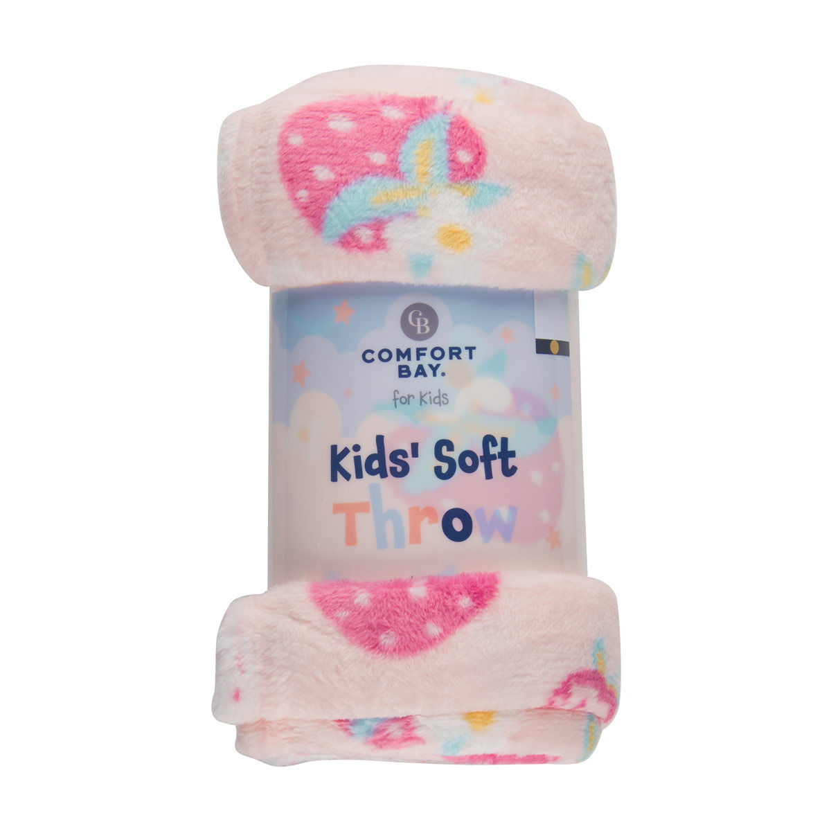Comfort Bay for Kids Strawberry Print Soft Throw, 40x50 in
