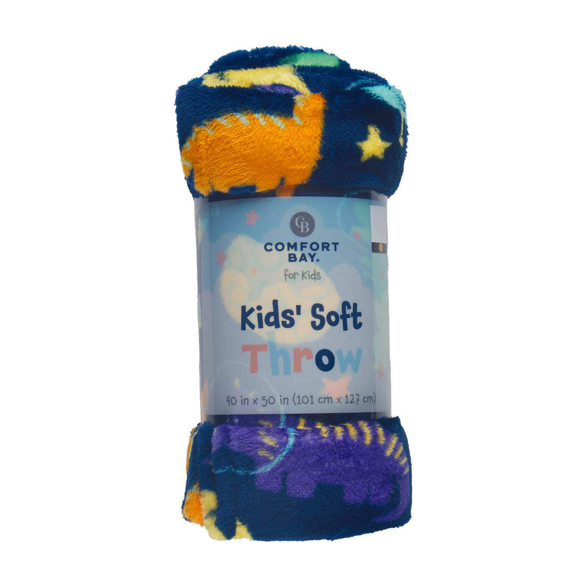 Comfort Bay for Kids Space Dinosaur Soft Throw, 40x50 in