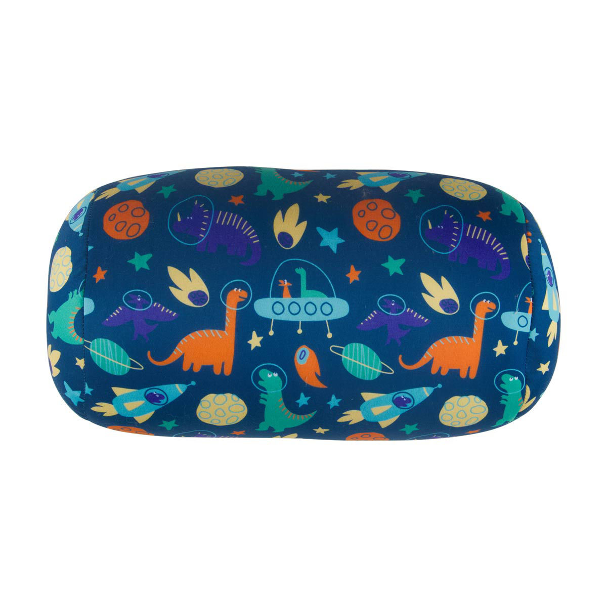 Blue Space Dinosaur Print Bolster Pillow