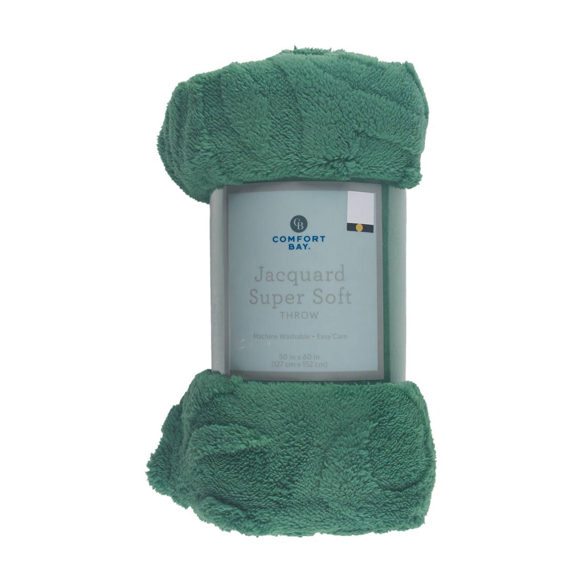 Comfort Bay Green Jacquard Super Soft Throw, 50x60 in