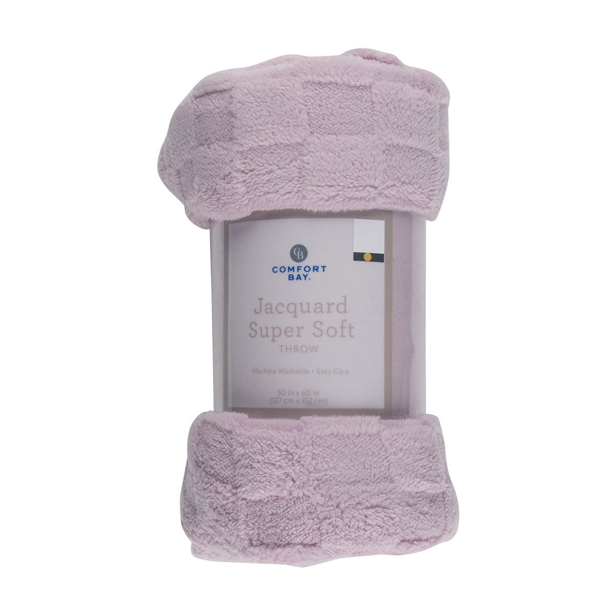 Comfort Bay Fall Purple Jacquard Super Soft Sherpa Throw, 50x60 in