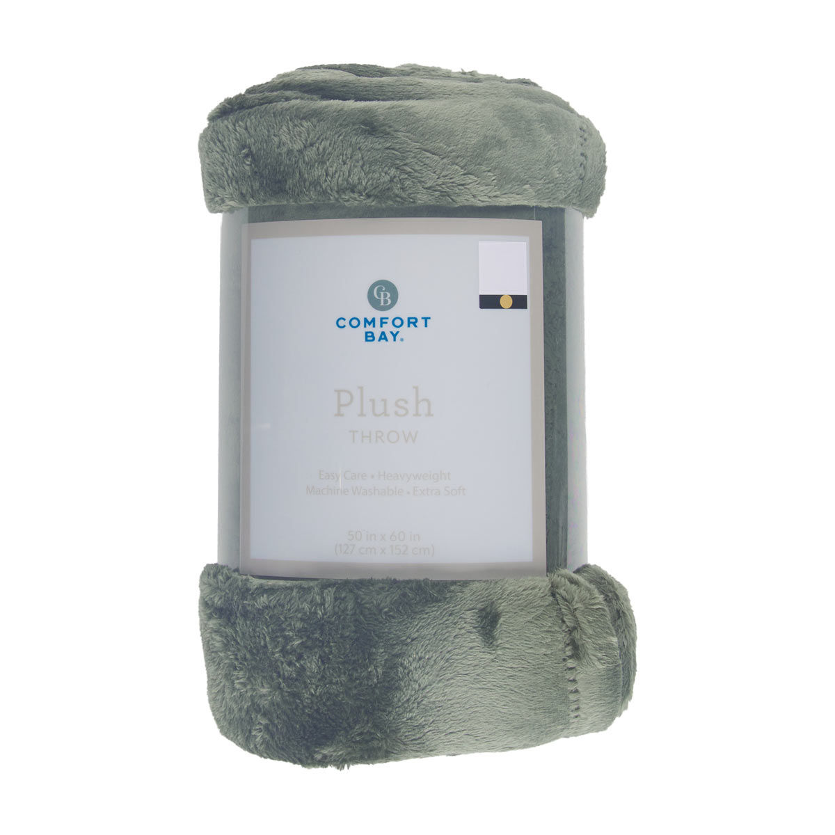 Comfort Bay Solid Green Soft Throw, 50x60 in
