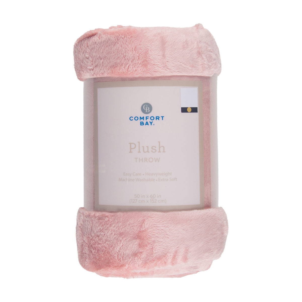 Comfort Bay Fall Solid Pink Soft Throw, 50x60 in