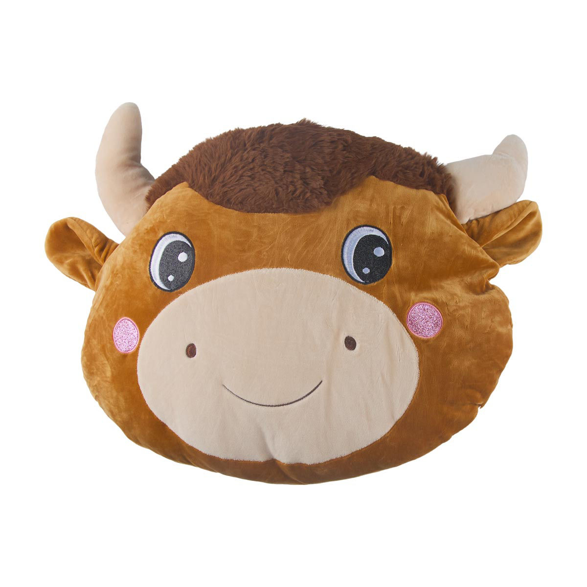 Brown Cow Squishy Plush Pillow