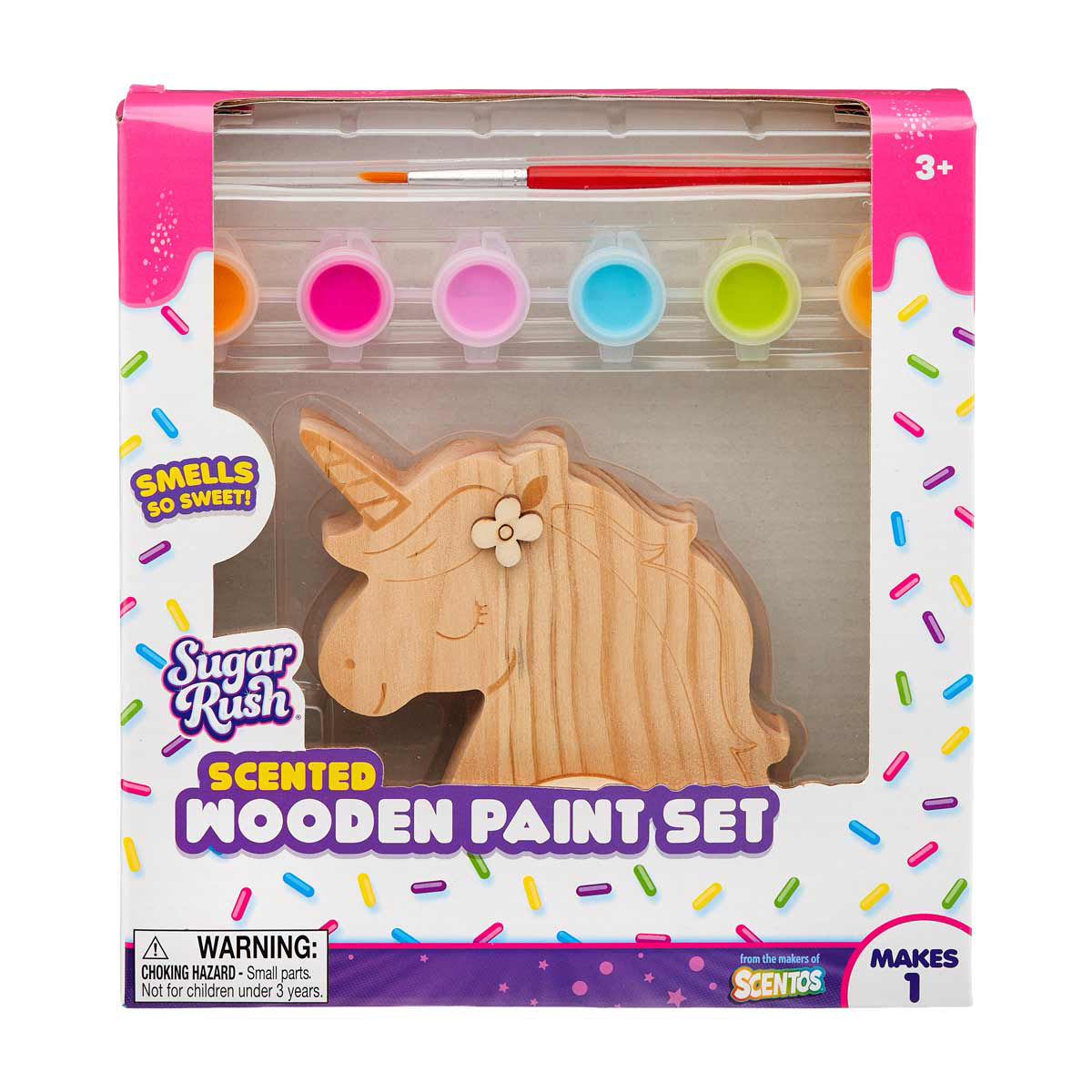 Sugar Rush Scented Unicorn Wooden Paint Set
