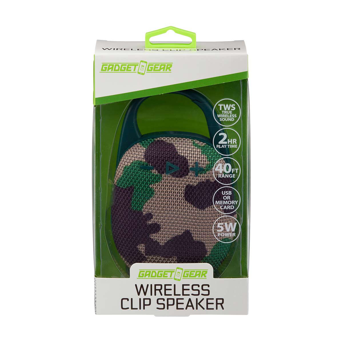 Gadget Gear Camouflage Wireless Clip Speaker