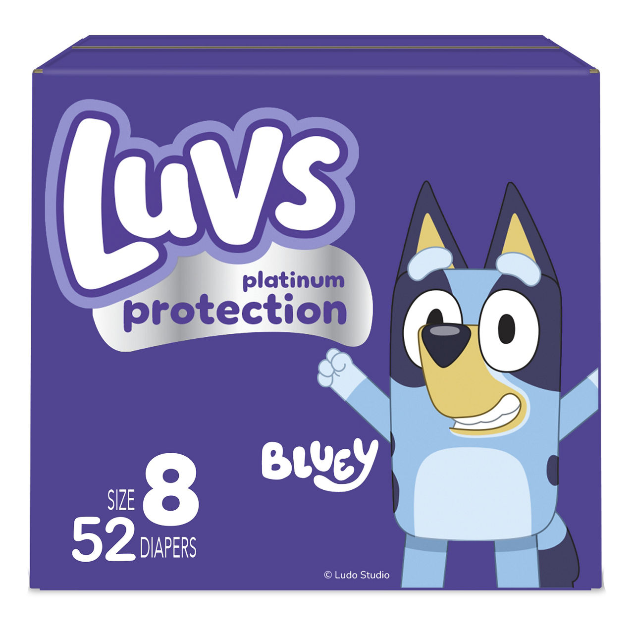 Luvs Platinum Protection Baby Diapers, Size 8 (46+ lb), 52 Count