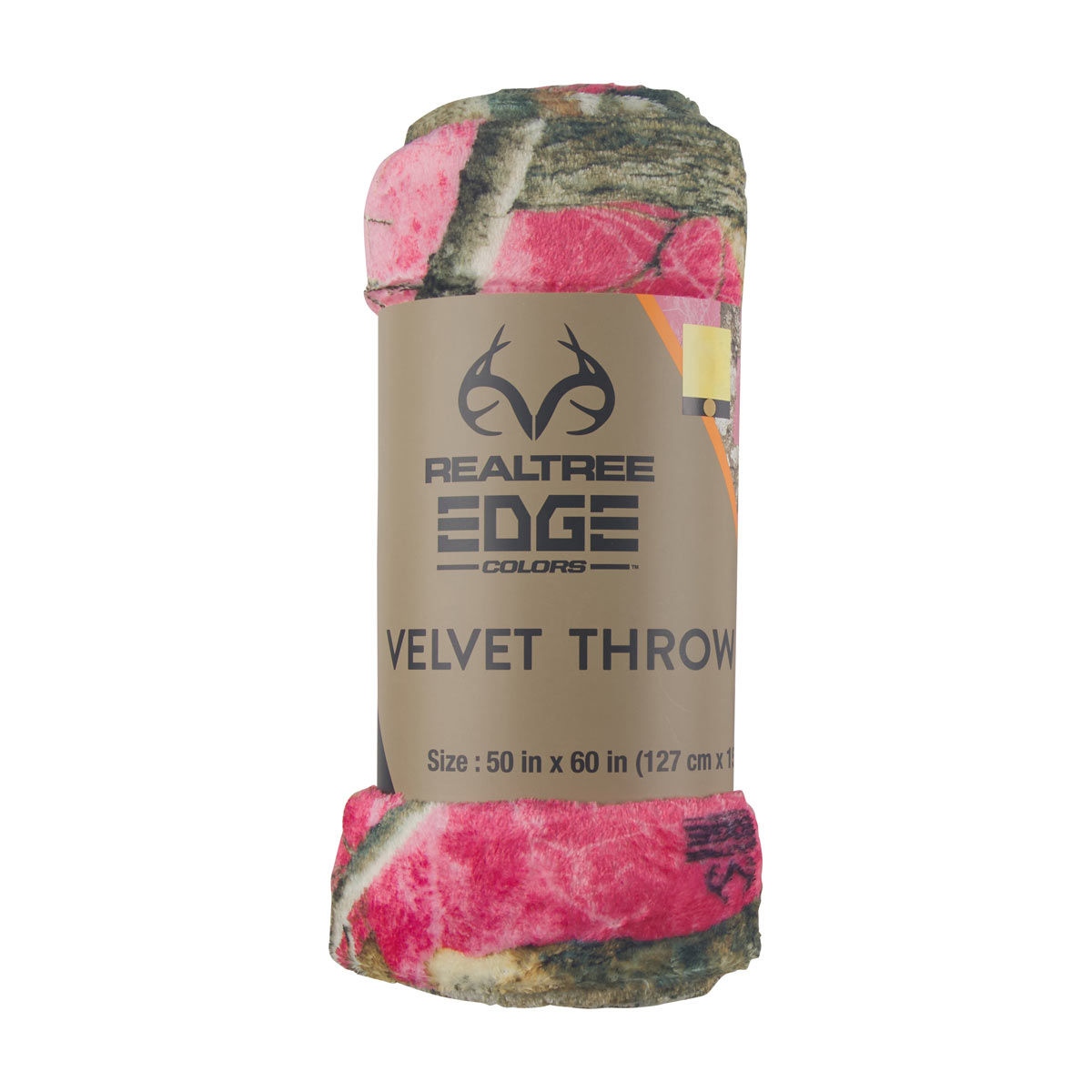 Realtree Edge Pink Camo Velvet Throw, 50x60 in
