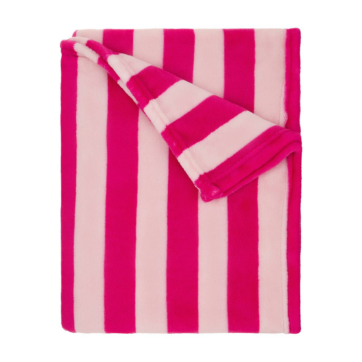 Cosmopolitan Pink Chloe Striped Plush Throw Blanket