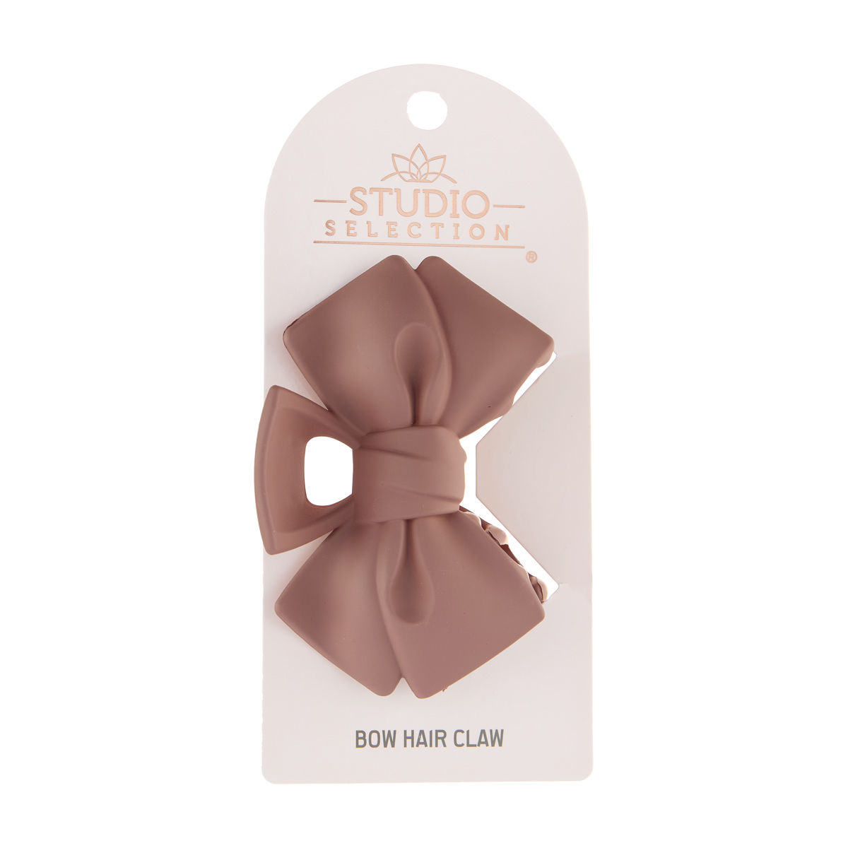 Studio Selection Brown Bow Shaped Hair Claw Clip