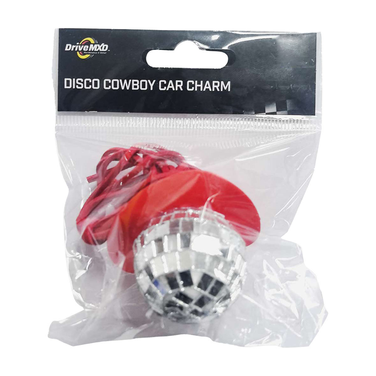 Drive-MXD-Disco-Cowboy-Car-Charm,-Red