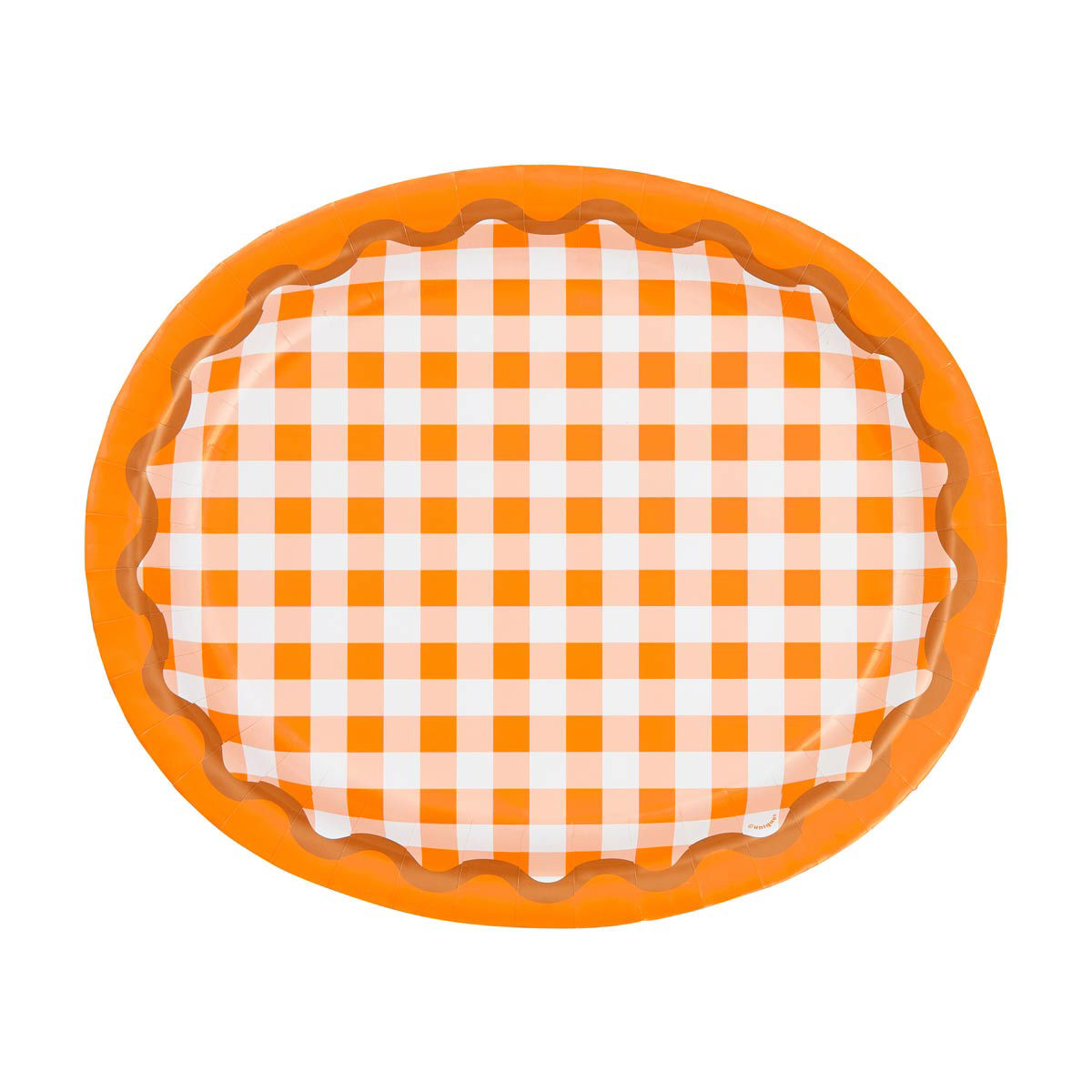 Rustic-Autumn-Gingham-Oval-Plates,-8-ct